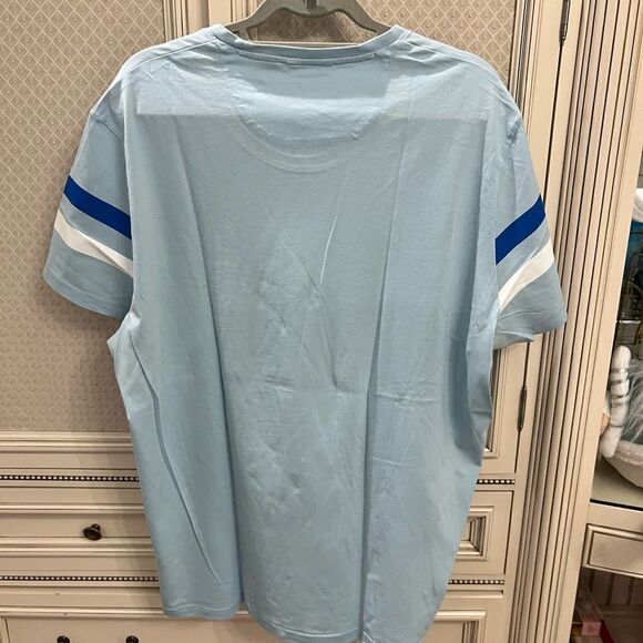 Calvin Klein blue men's short sleeve t shirt with stripe - Picture 4 of 5